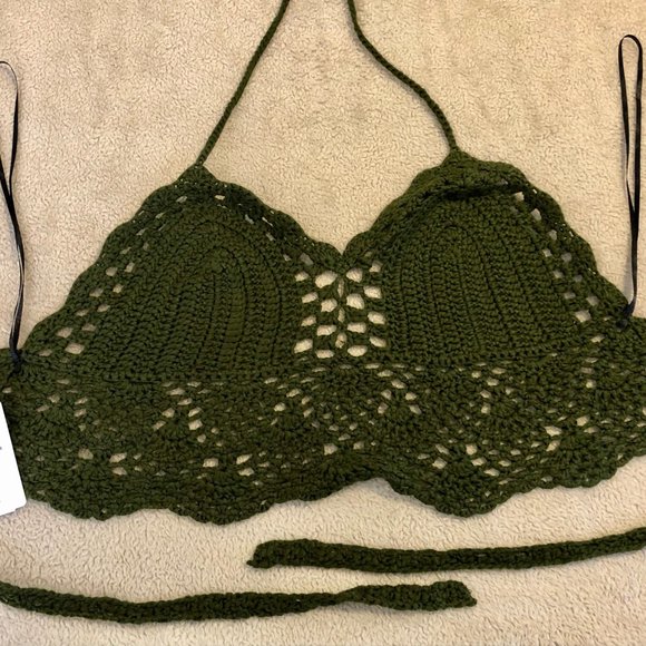 Windsor Store Women's Olive Green Bikini Top - Medium - Brand New with Tags - Picture 7 of 11